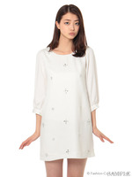 フロントビジューワンピース