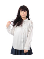 レース×ビジューブロードシャツ