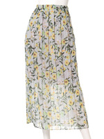 【FEMININE】マルチフラワープリーツマキシSK