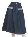 【mystic】デニムフレアスカート