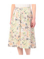 タック入りフラワー柄スカート