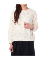 ドロップショルダー総レースプルオーバー