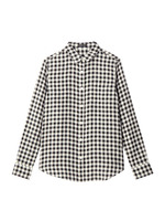 リネンギンガムチェックシャツ