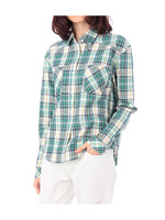 リネン混カラーチェックシャツ