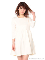 レースジャガードフレアワンピース