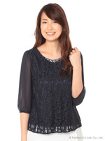 レースシフォンプルオーバー