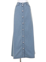 70's デニムロングSK/インディゴ