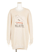 BEARL/S SWEAT DRESS/WHITE