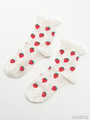 HEART STRAWBERRY SOCKS/ICE BLUE