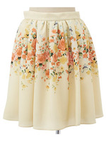 Oテンシャフラワースカート/ライトブルー