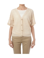 PP透かしボレロカーディガンニット/ピンク系(072)