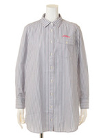 STANDARD STRIPE SHIRT DRESS/Lt.BLUE