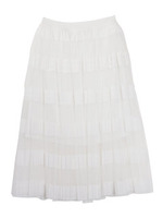 See‐through　border　long　skirt/white