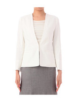 V字ノーカラージャケット/ブラック(019)