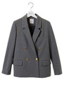 W前ブレザージャケット/GRY