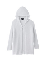 [L]ホールガーメントニットパーカ/ホワイト(001)