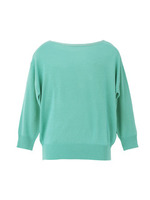 [L]ラメリボンニットプルオーバー/グリーン系(021)