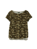 [S]カモフララウンド裾カットソー/ネイビー(193)