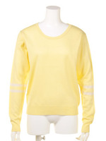 chickカシミヤタッチ袖ラインニットP／O/MINT