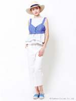 【Bonica Studio】麻混ワイドパンツ/オフ