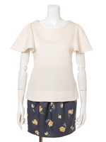 【CanCam5月号掲載】【5th Anniversary Fair】BondingCutSew×TuckSkirt/ライトグレー×ベビーイエロー