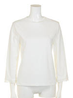 【GREED】TECHNORAMA SILKY INTERLOCK Fringe Top/WHITE