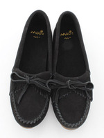 【MooiFEMININ】SUEDEMOCASSINSHOES/NERO(BLACK)