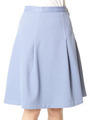 【dazzlin】膝丈タックフレアスカート/ネイビー