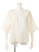 【mystic】袖タックブラウス/ブラック