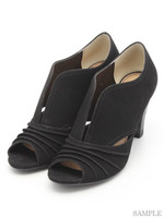 【低反発スポンジ入り】オープンスリットブーティ/ネイビー