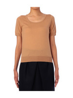 ウール半袖ニットプルオーバー/ブラウン系(041)