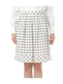 ウィンドーチェックスカート/ホワイト(203)