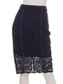 オールレースパイピングタイトスカート/NVY
