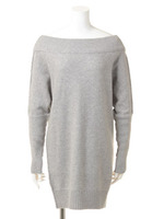 オフショルニットワンピ【Planet blue world】/ホワイト