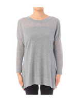 カシミヤ混ドロップショルダーロングニット/ライトグレー(011)