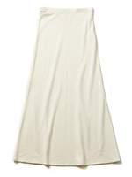 カシミヤ混裏毛ロングスカート/ホワイト