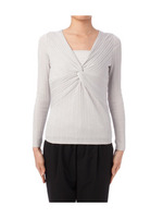 カシュクール風ラメニット/ホワイト(001)