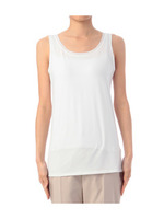 カラートリムストレッチタンクトップ/ネイビー(093)