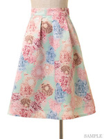 カラーパウダータックスカート/BK