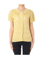 カラー半袖カーディガン/ライトベージュ(051)