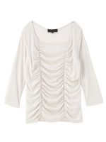 ギャザーカットソー/グレー系(011)