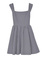 ギンガムBackリボンワンピ/ブルー