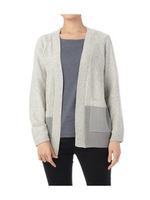 ゲージ切り替え配色カーディガン/ネイビー(093)