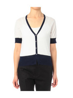 コットンハイゲージニット カーディガン/ホワイト(594)