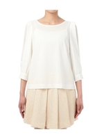 サイドシースルーブラウス/オフホワイト(003)