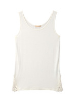 サイドレース無地タンクトップ/ブラック(019)