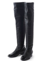 サイハイジップブーツ/ブラック