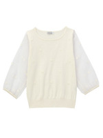 シースルーコットンニット/ネイビー(093)