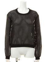 シースルーチェックギンガムTOPS/ブラック