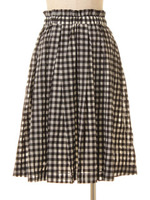 シアーギンガムスカート/ライトブルー